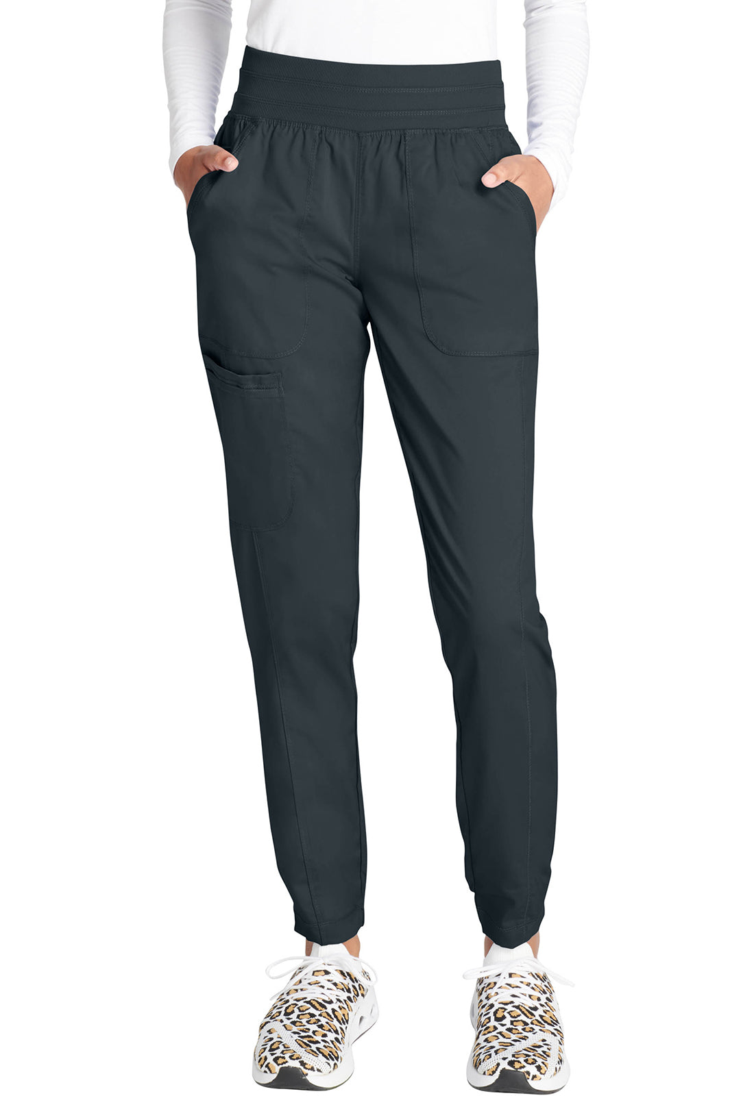 Cherokee WWE011 Natural Rise Jogger - Pewter (front)