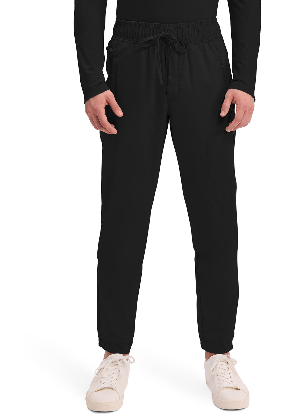 Cherokee WWE012 Men's Natural Rise Jogger - Black (front)