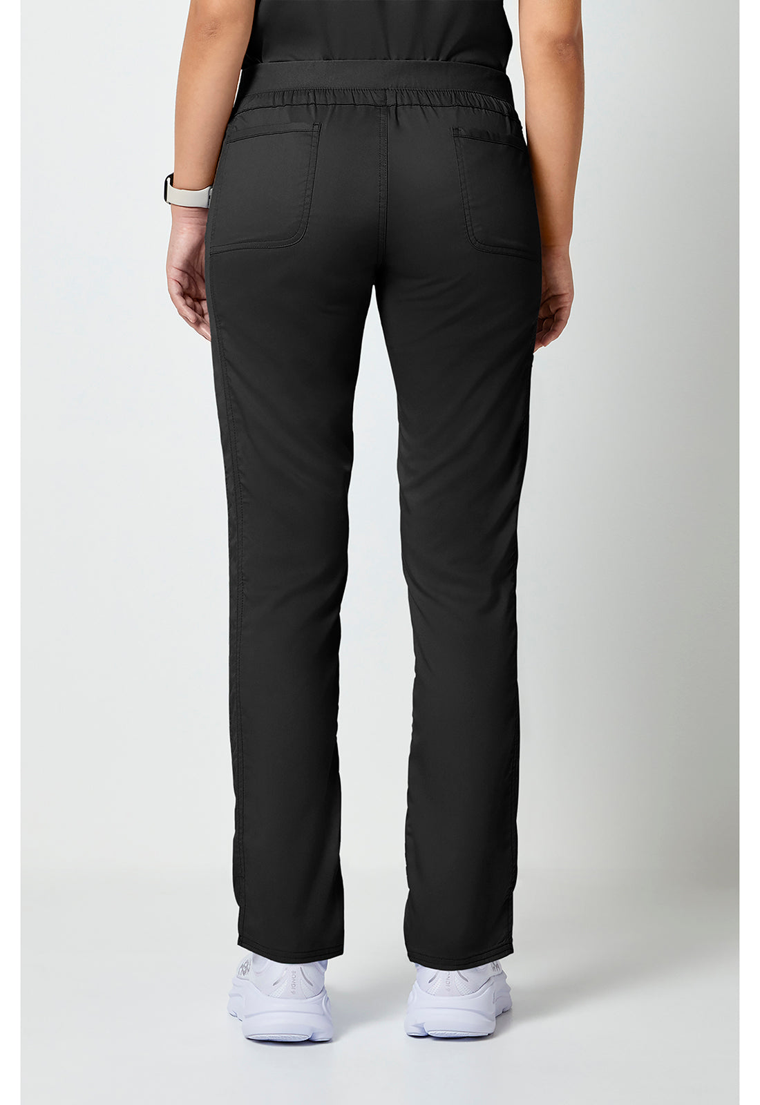 Cherokee WWE105 Mid Rise Tapered Leg Drawstring Pant - Black (back)