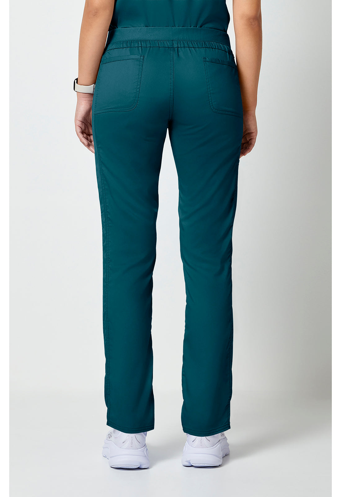 Cherokee WWE105 Mid Rise Tapered Leg Drawstring Pant - Caribbean Blue (back)