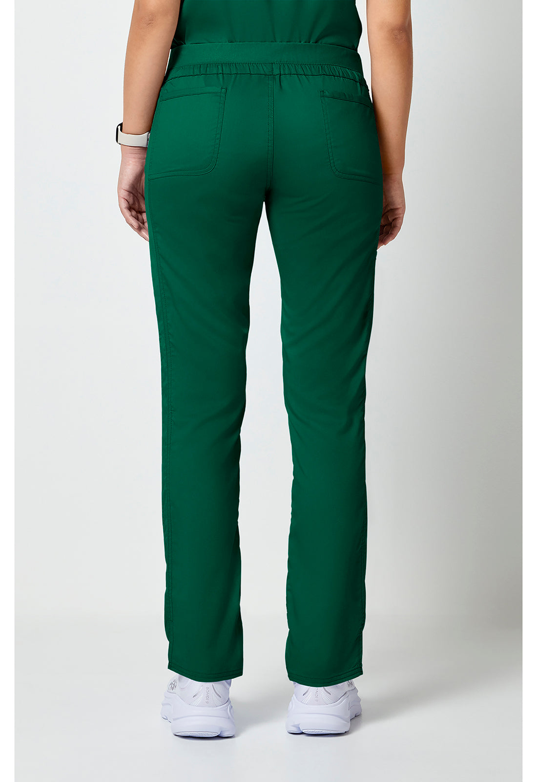 Cherokee WWE105 Mid Rise Tapered Leg Drawstring Pant - Hunter Green (back)