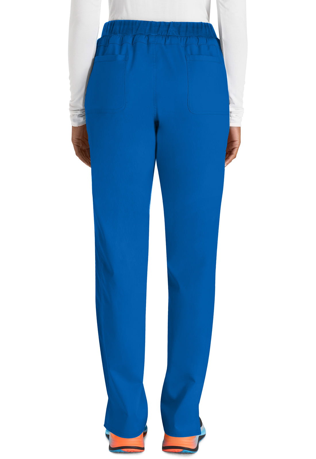 Cherokee WWE105 Mid Rise Tapered Leg Drawstring Pant - Royal (back)