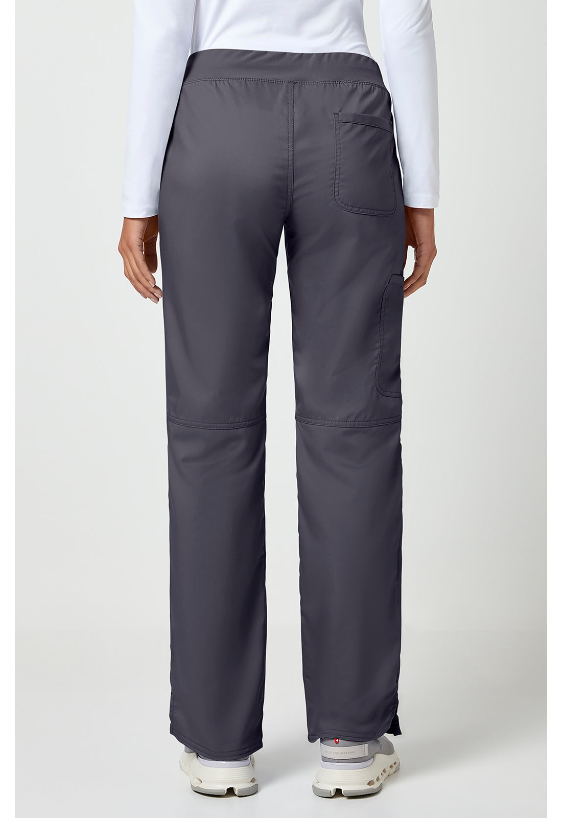 Cherokee WWE110P Mid Rise Straight Leg Pull-on Pant - Pewter (back)