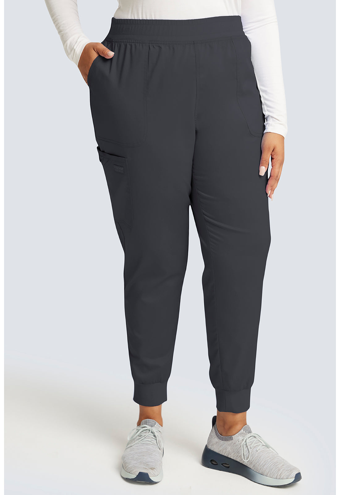 Cherokee WWE115 Mid Rise Jogger - Pewter (front)