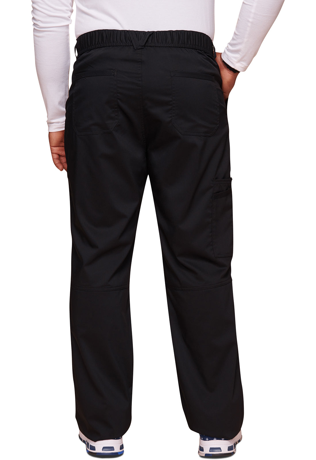 Cherokee WWE140T Men's Mid Rise Tapered Leg Fly Front Pa - Black (back)