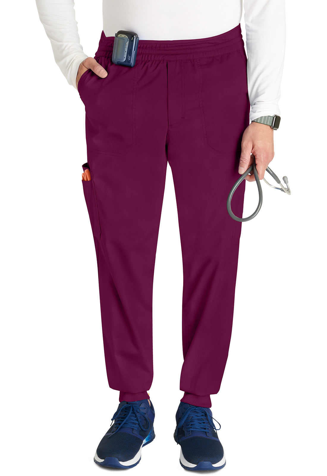 Cherokee WWE251 Men's Jogger - Wine (front)