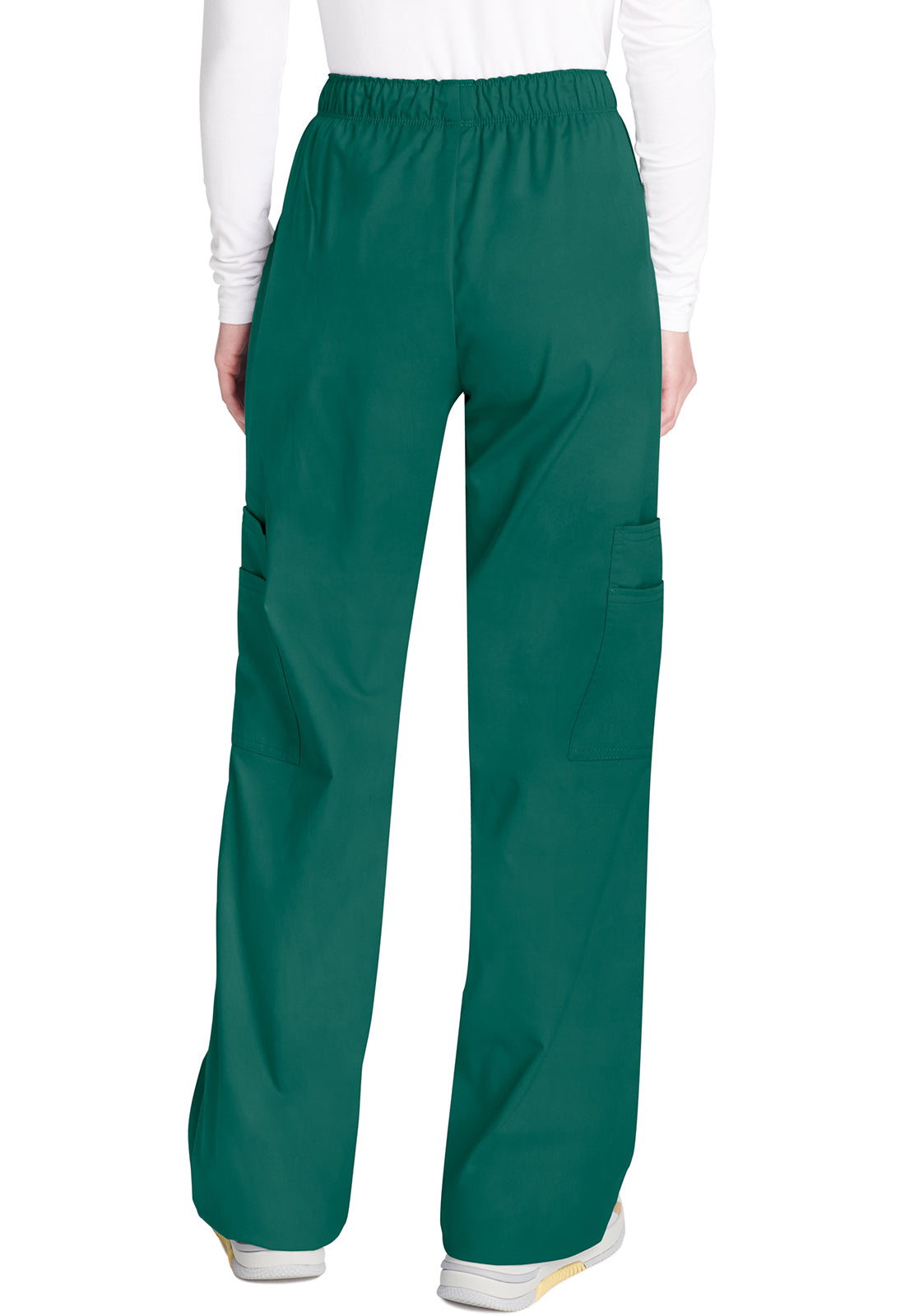 Cherokee WWE4005 Mid Rise Pull-On Cargo Pant - Hunter Green (back)
