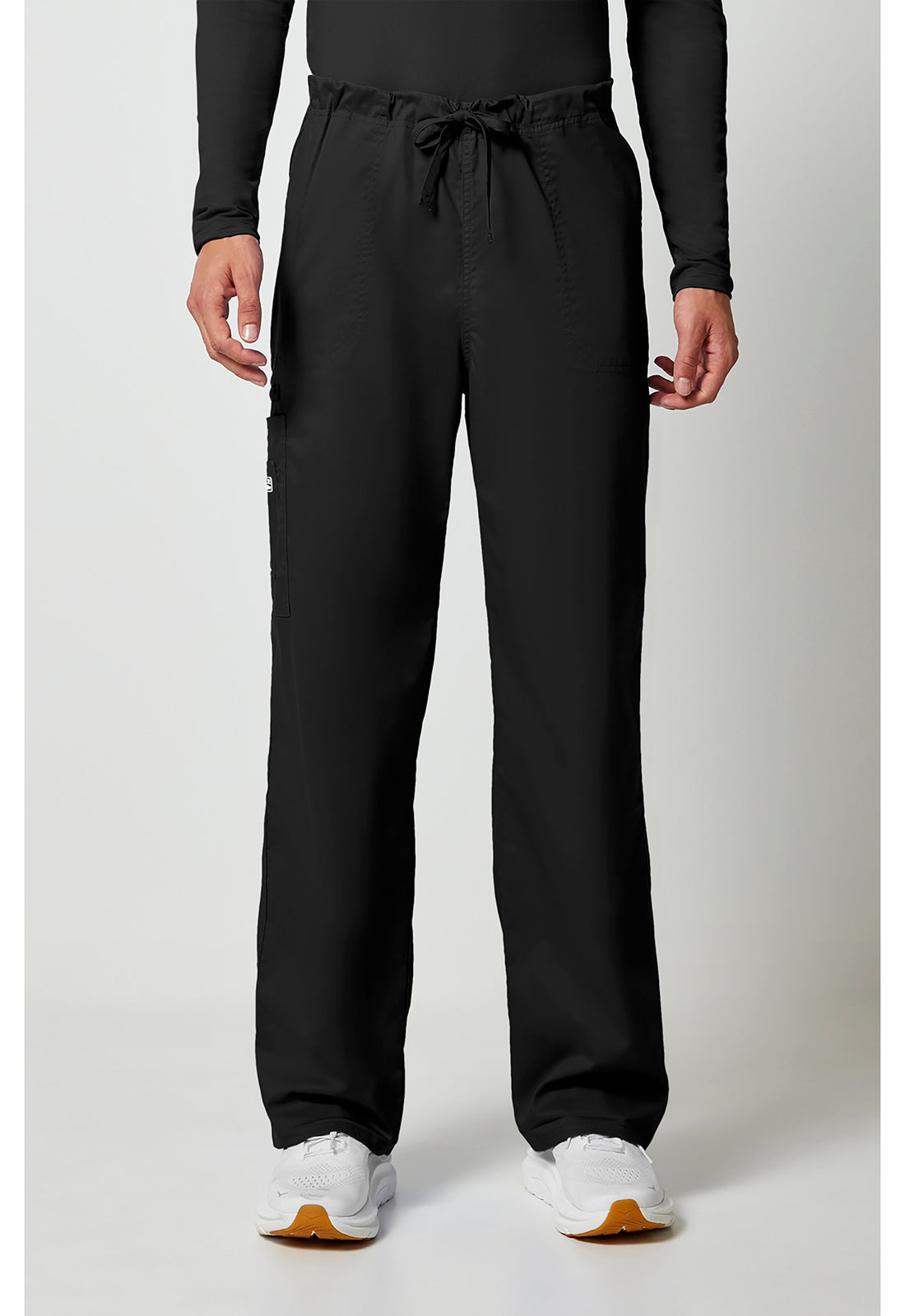 Cherokee WWE4043 Unisex Drawstring Cargo Pant - Black (front)