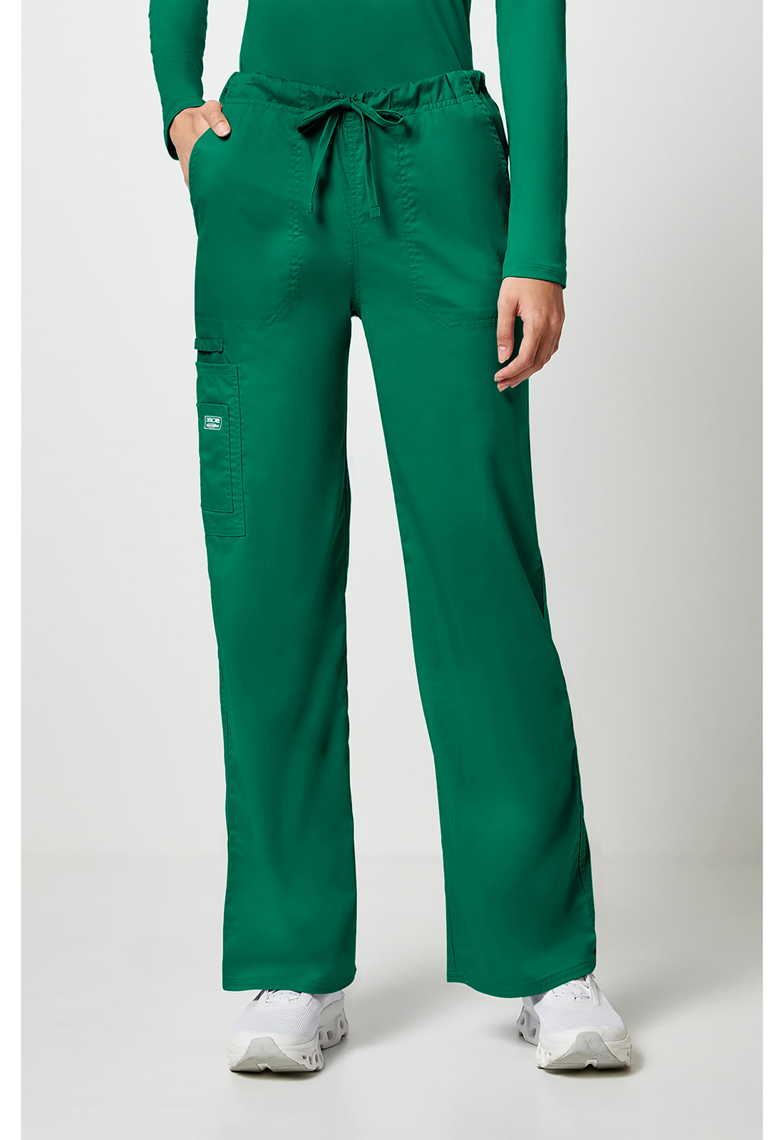 Cherokee WWE4043 Unisex Drawstring Cargo Pant - Hunter Green (front)