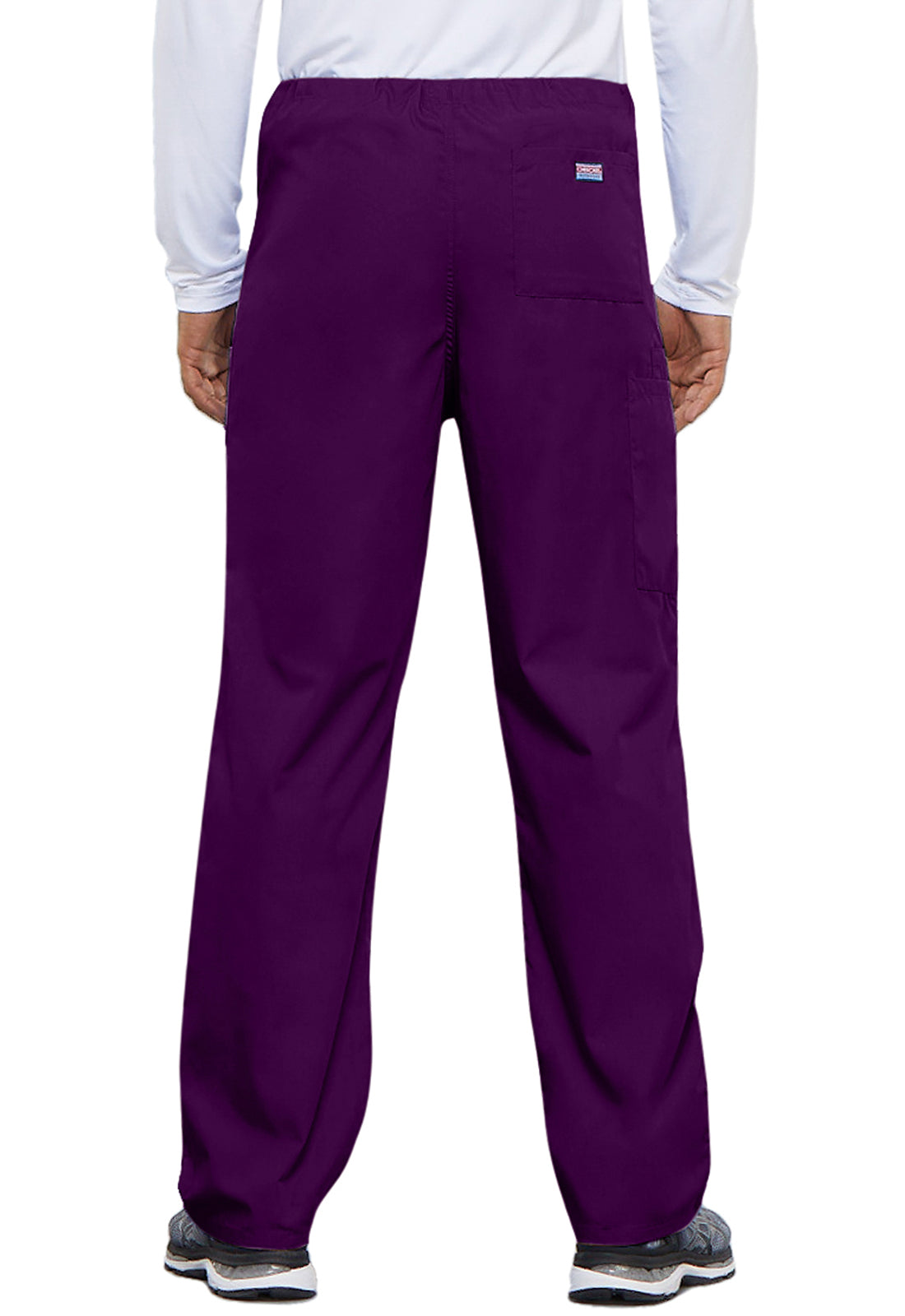 Cherokee WWE4100 Unisex Drawstring Cargo Pant - Eggplant (back)