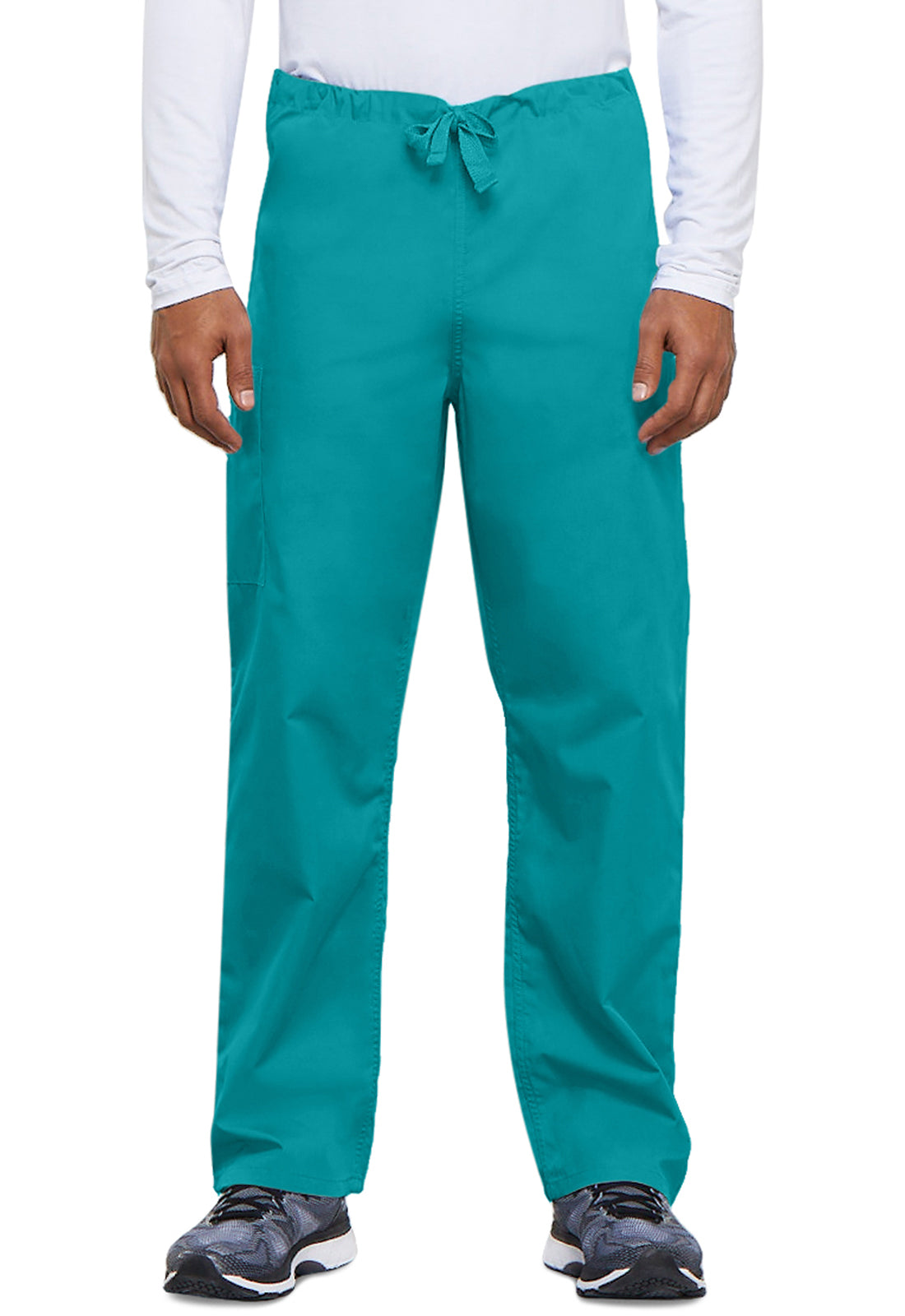 Cherokee WWE4100 Unisex Drawstring Cargo Pant - Teal Blue (front)