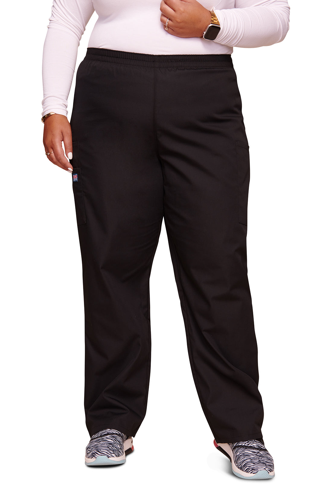 Cherokee WWE4200T Pull-On Cargo Pant - Black (front)