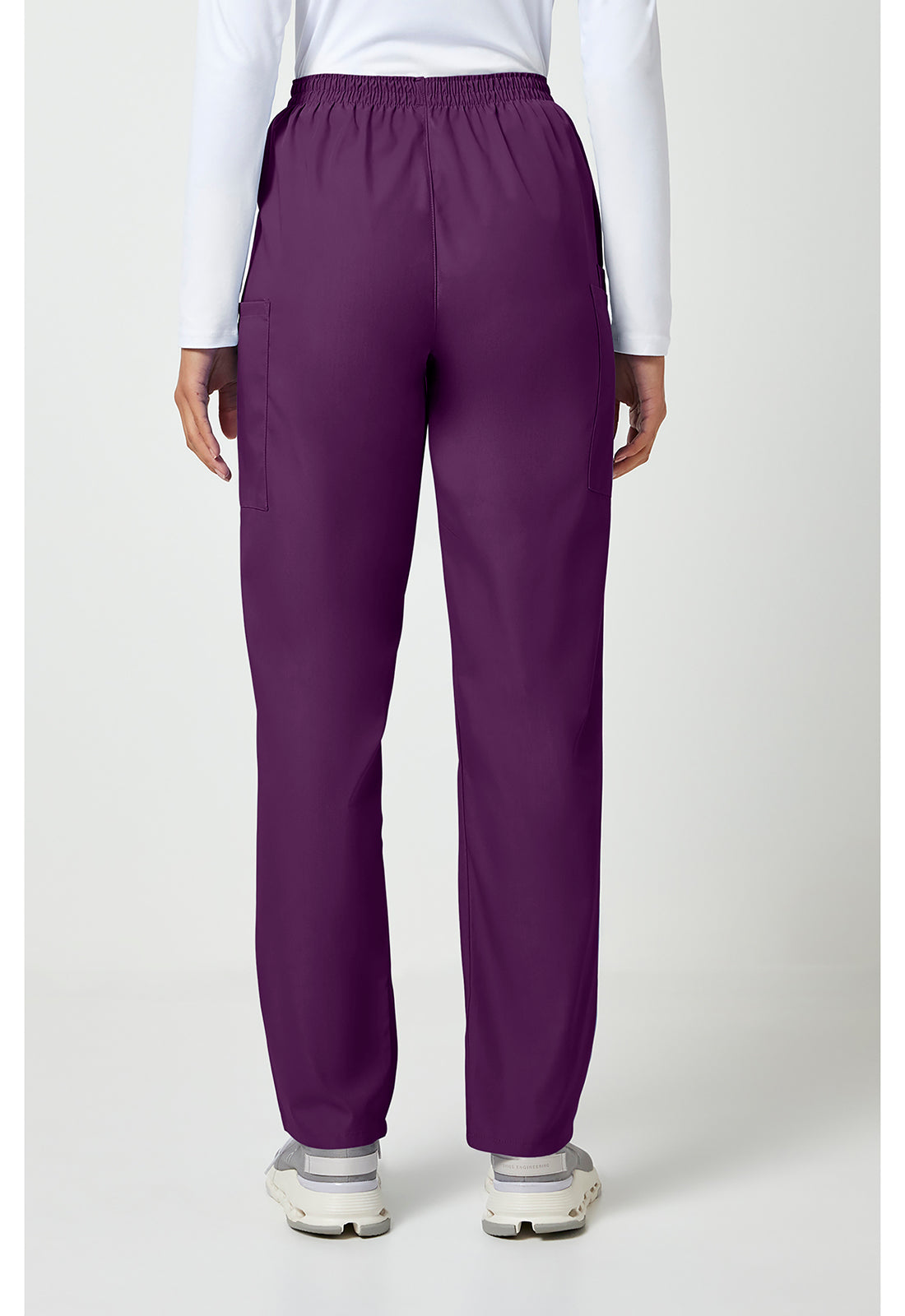 Cherokee WWE4200 Pull-on Cargo Pant - Eggplant (back)