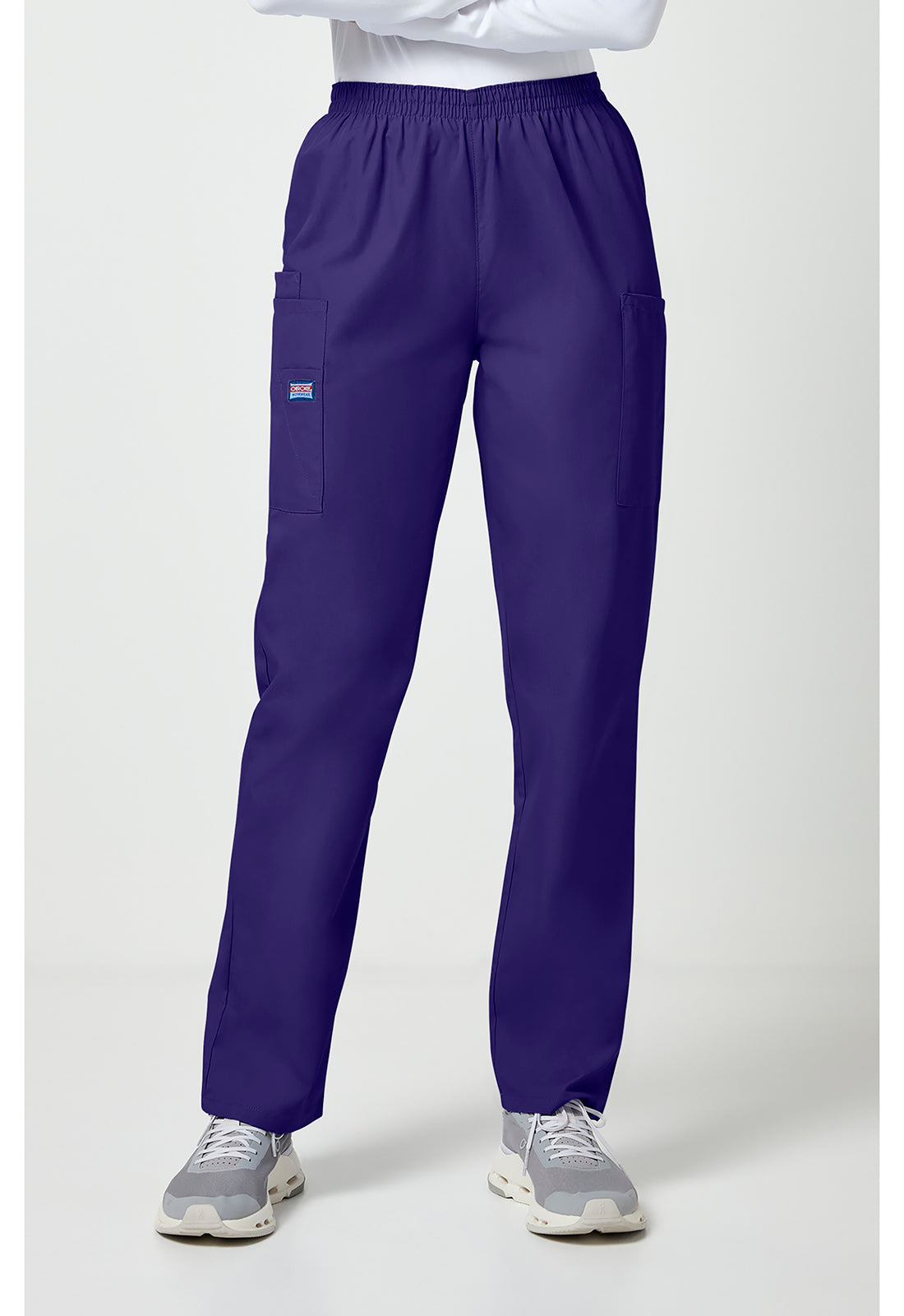 Cherokee WWE4200 Pull-on Cargo Pant - Grape (front)