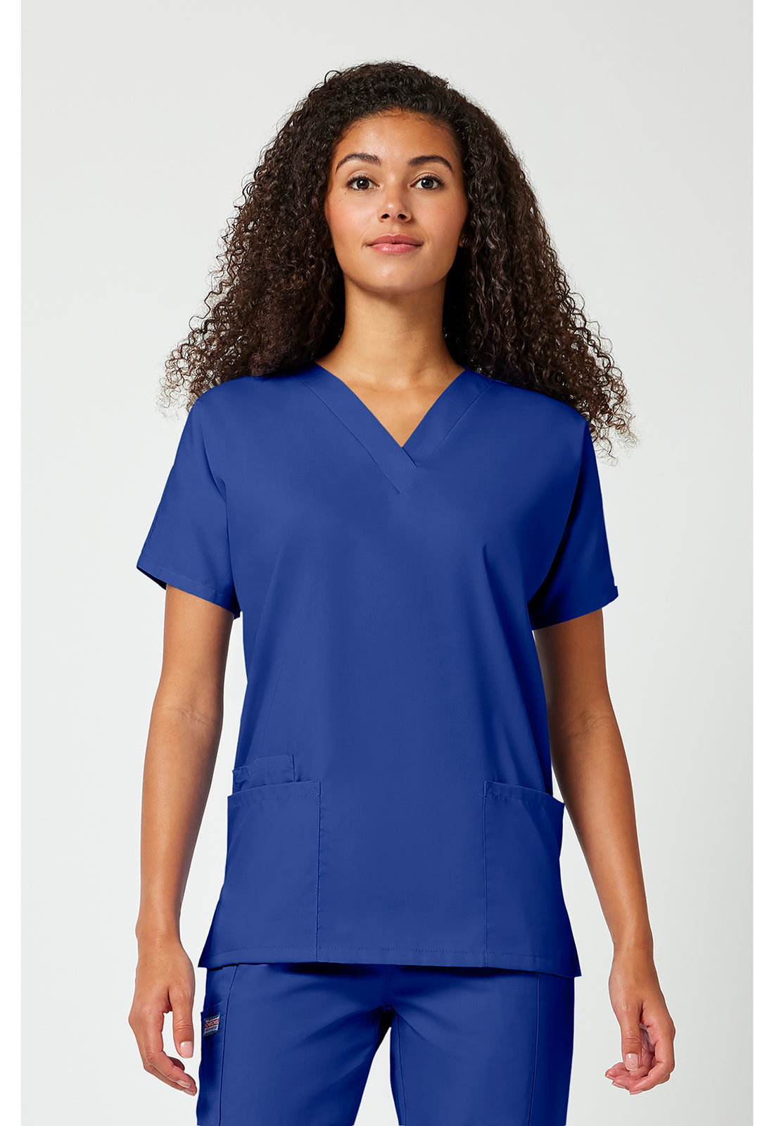 Cherokee WWE4700 V-Neck Top - Galaxy Blue (front)