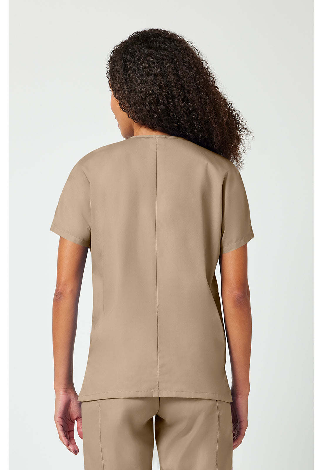 Cherokee WWE4700 V-Neck Top - Khaki (back)