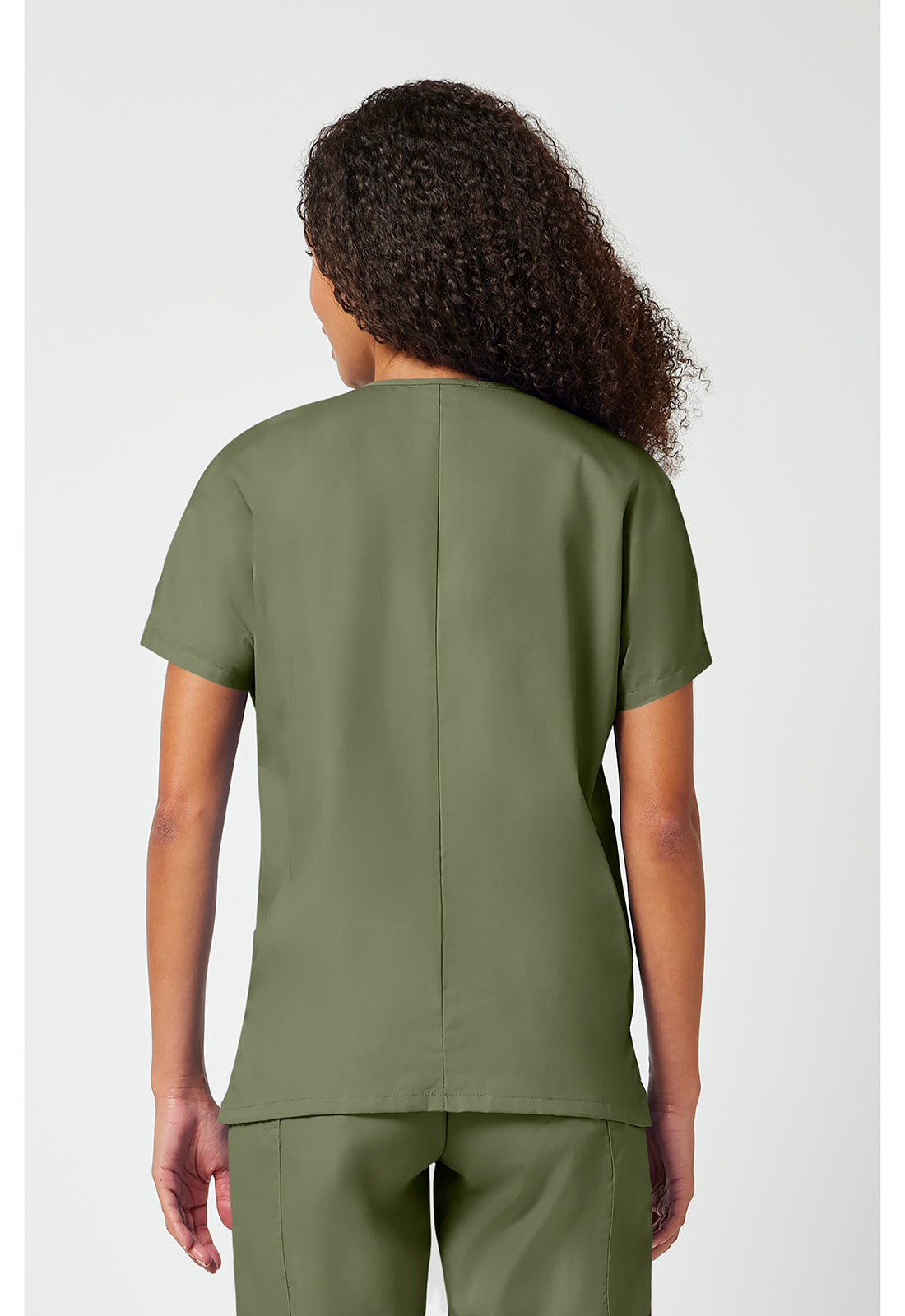 Cherokee WWE4700 V-Neck Top - Olive (back)