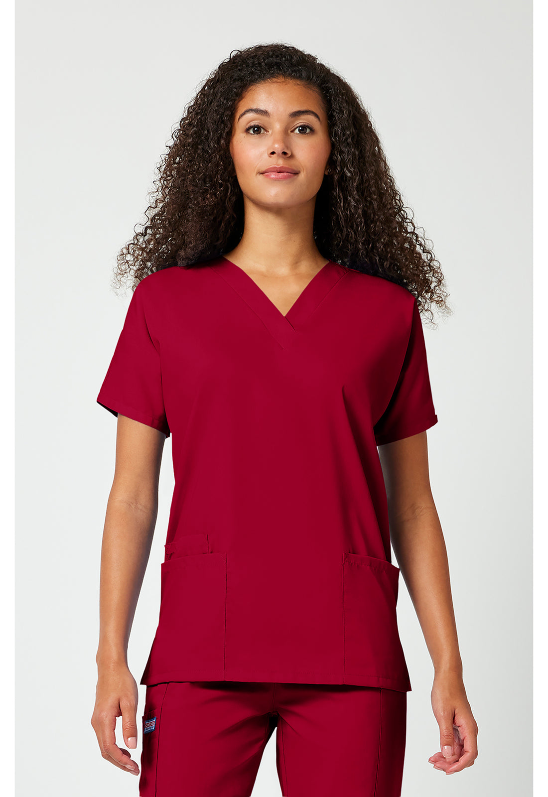 Cherokee WWE4700 V-Neck Top - Red (front)