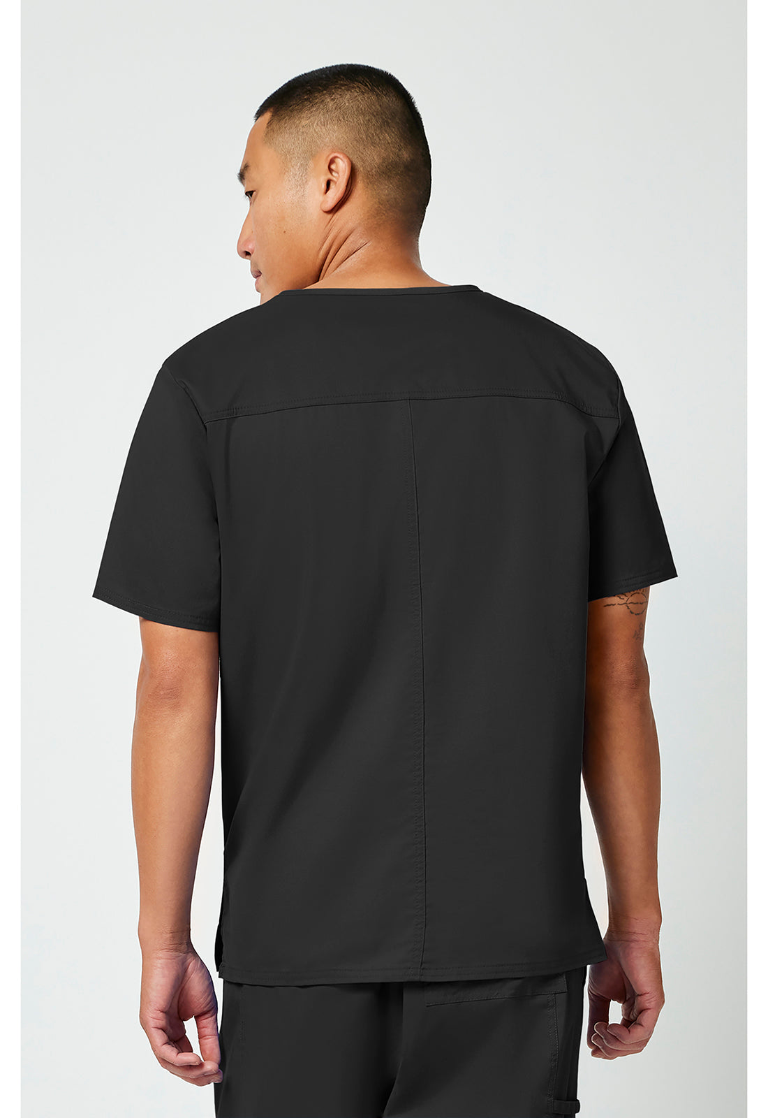 Cherokee WWE4725 Unisex V-Neck Top - Black (back)