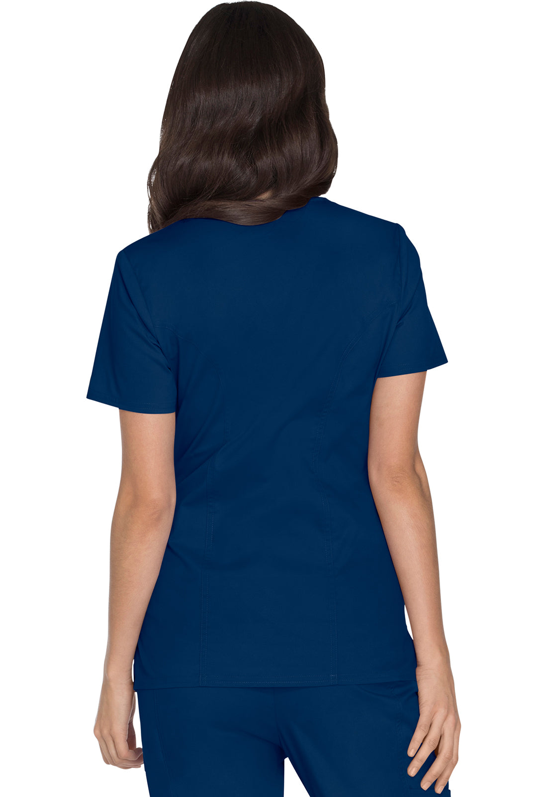 Cherokee WWE4728 Mock Wrap Top - Navy (back)