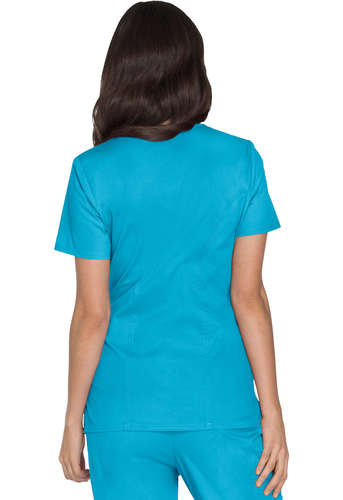 Cherokee WWE4728 Mock Wrap Top - Turquoise (back)