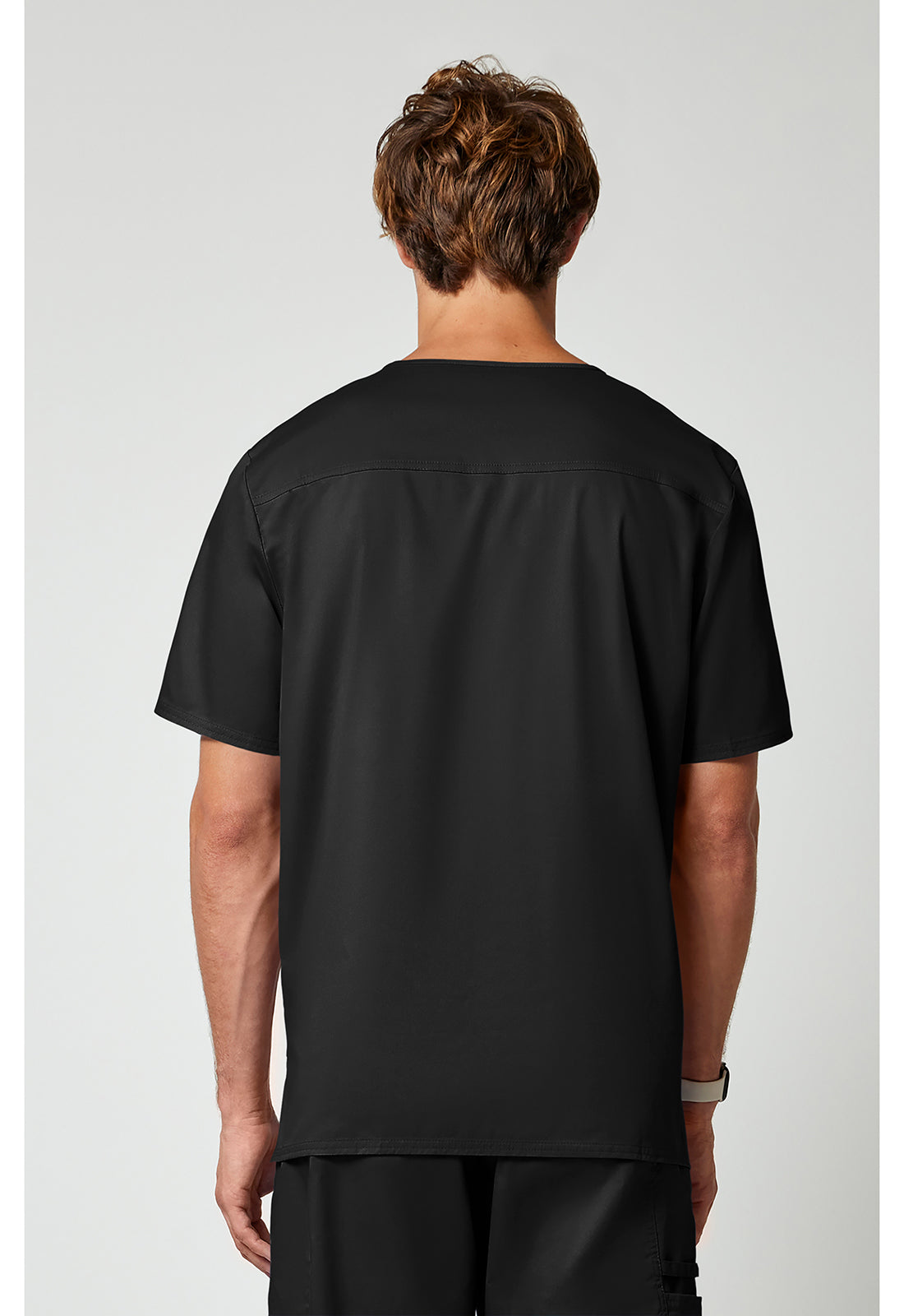 Cherokee WWE4743 Men's Tuckable V-Neck Top - Black (back)