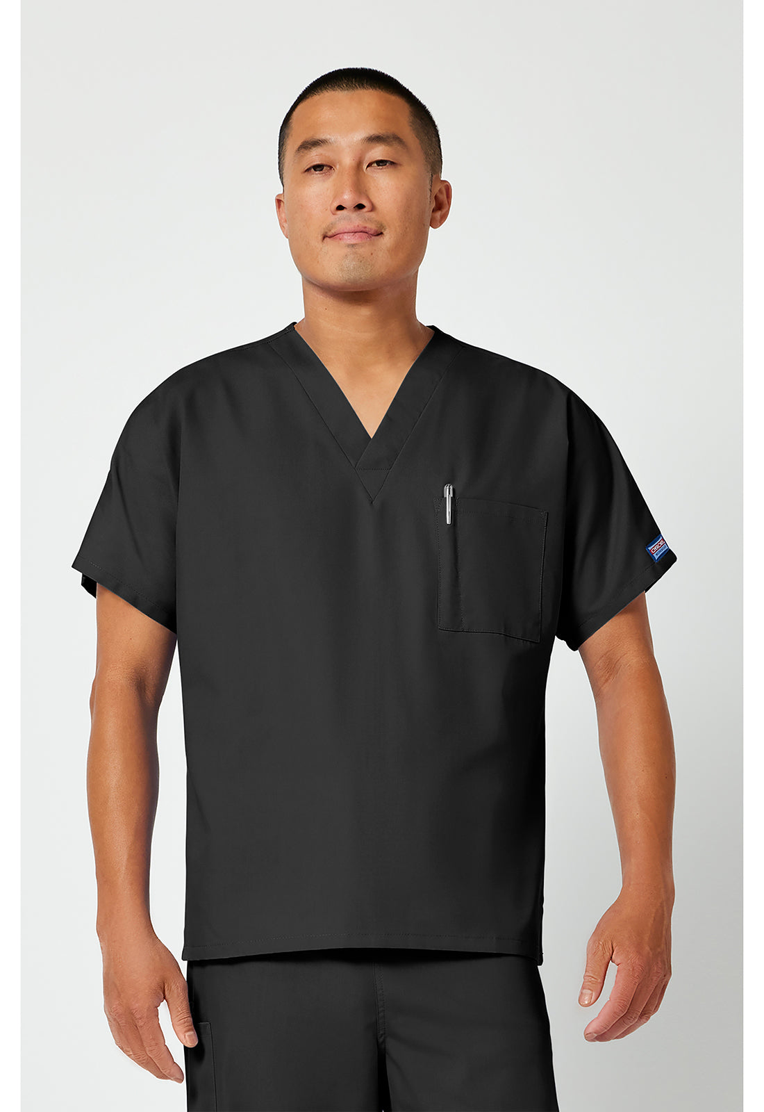 Cherokee WWE4777 Unisex V-Neck Tunic - Black (front)