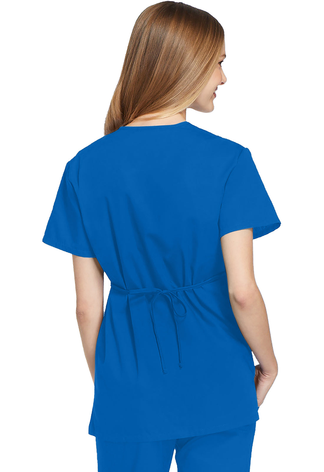Cherokee WWE4801 Mock Wrap Tunic - Royal (back)