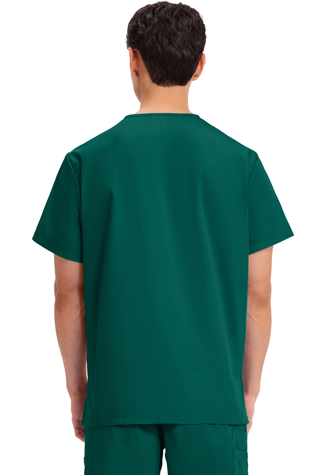 Cherokee WWE4876 Unisex V-Neck Top - Hunter Green (back)