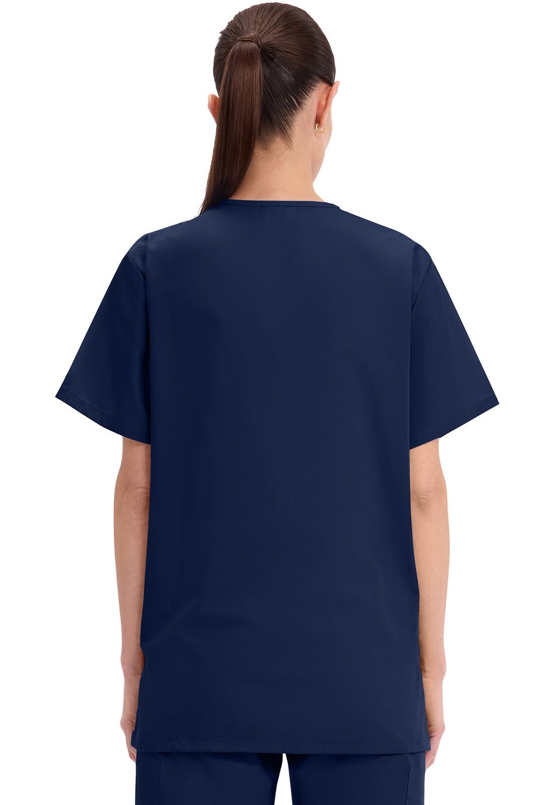 Cherokee WWE4876 Unisex V-Neck Top - Navy (back)