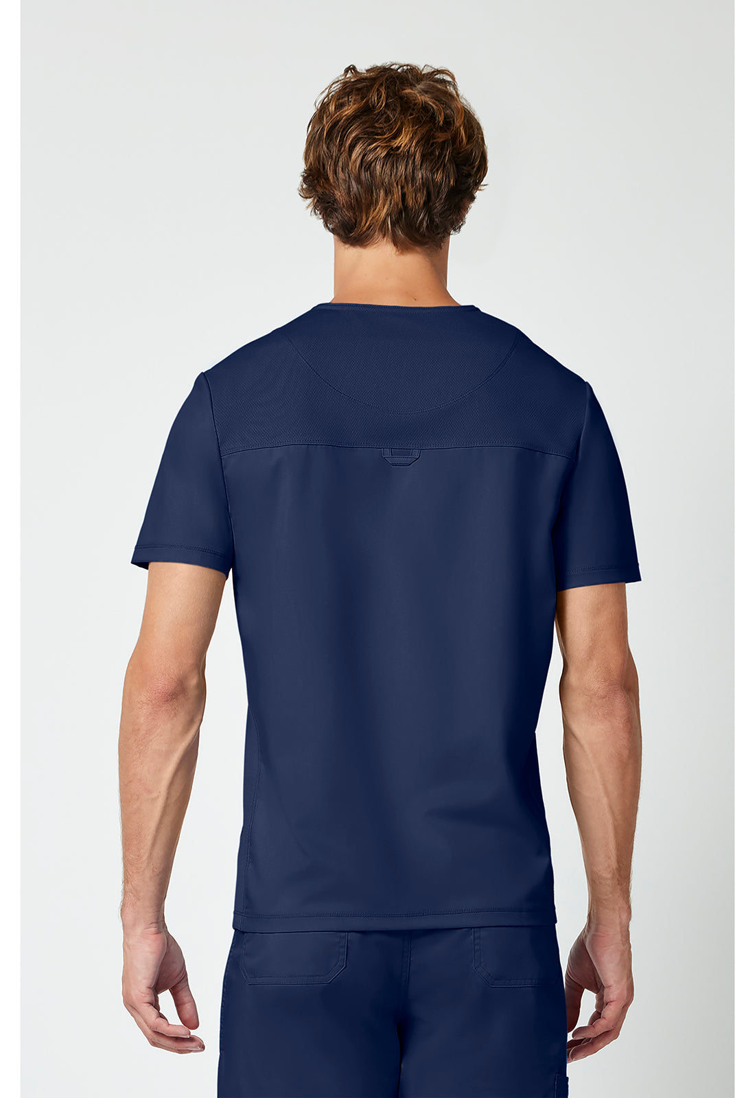 Cherokee WWE603 Men's V-Neck Top - Navy (back)
