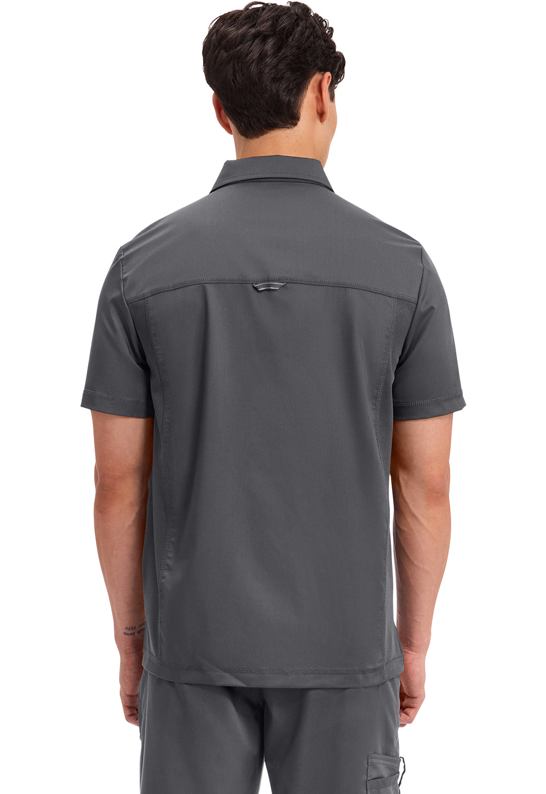 Cherokee WWE615 Men's Polo Shirt - Pewter (back)