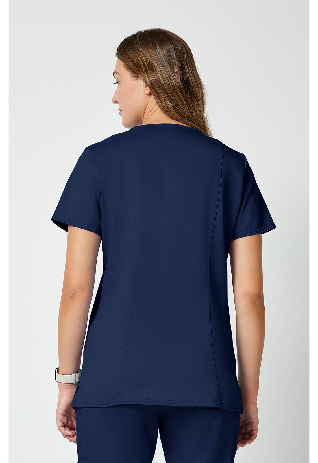 Cherokee WWE620 V-Neck Top - Navy (back)