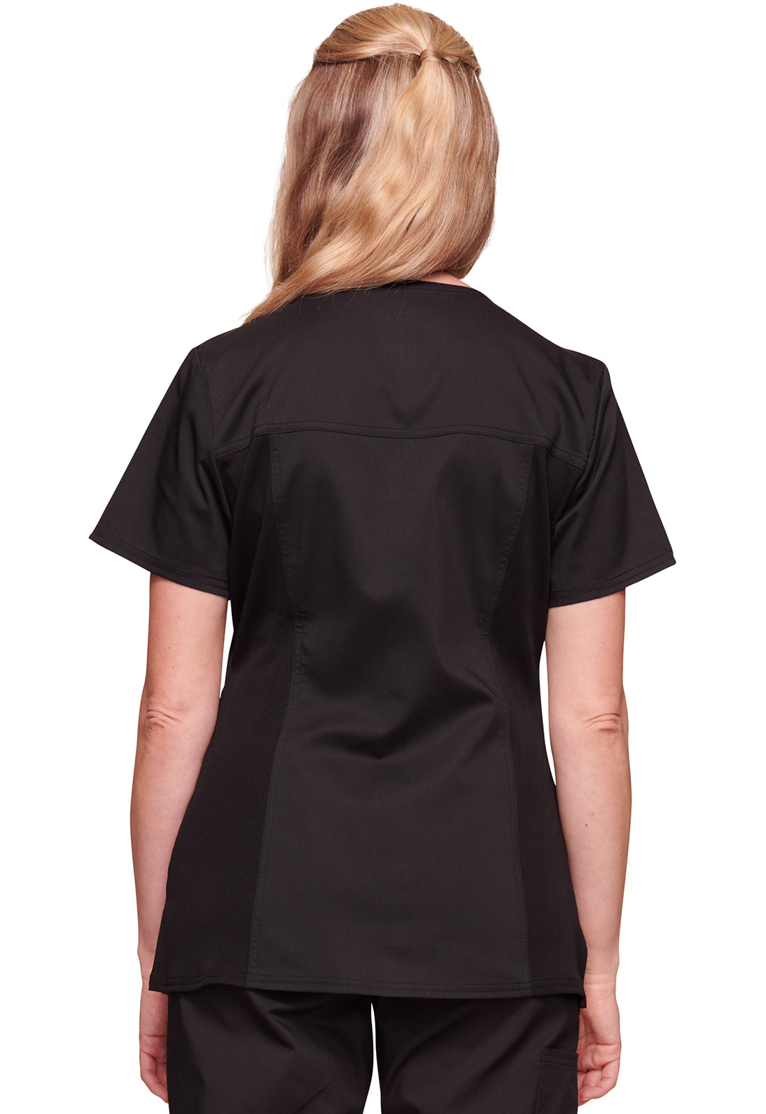 Cherokee WWE770AB V-Neck Top - Black (back)