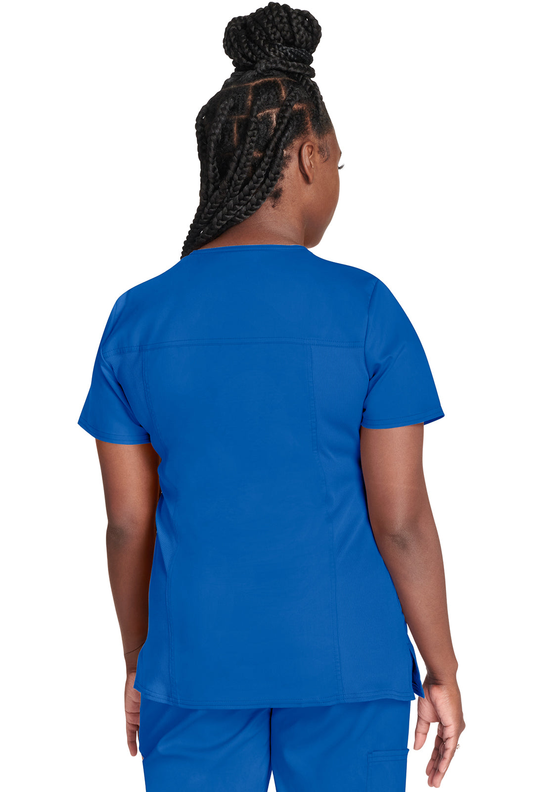 Cherokee WWE775AB Mock Wrap Top - Royal (back)