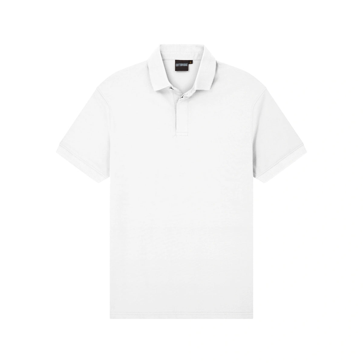 Cotton Ridge CR07 Polo Shirt in White, front view