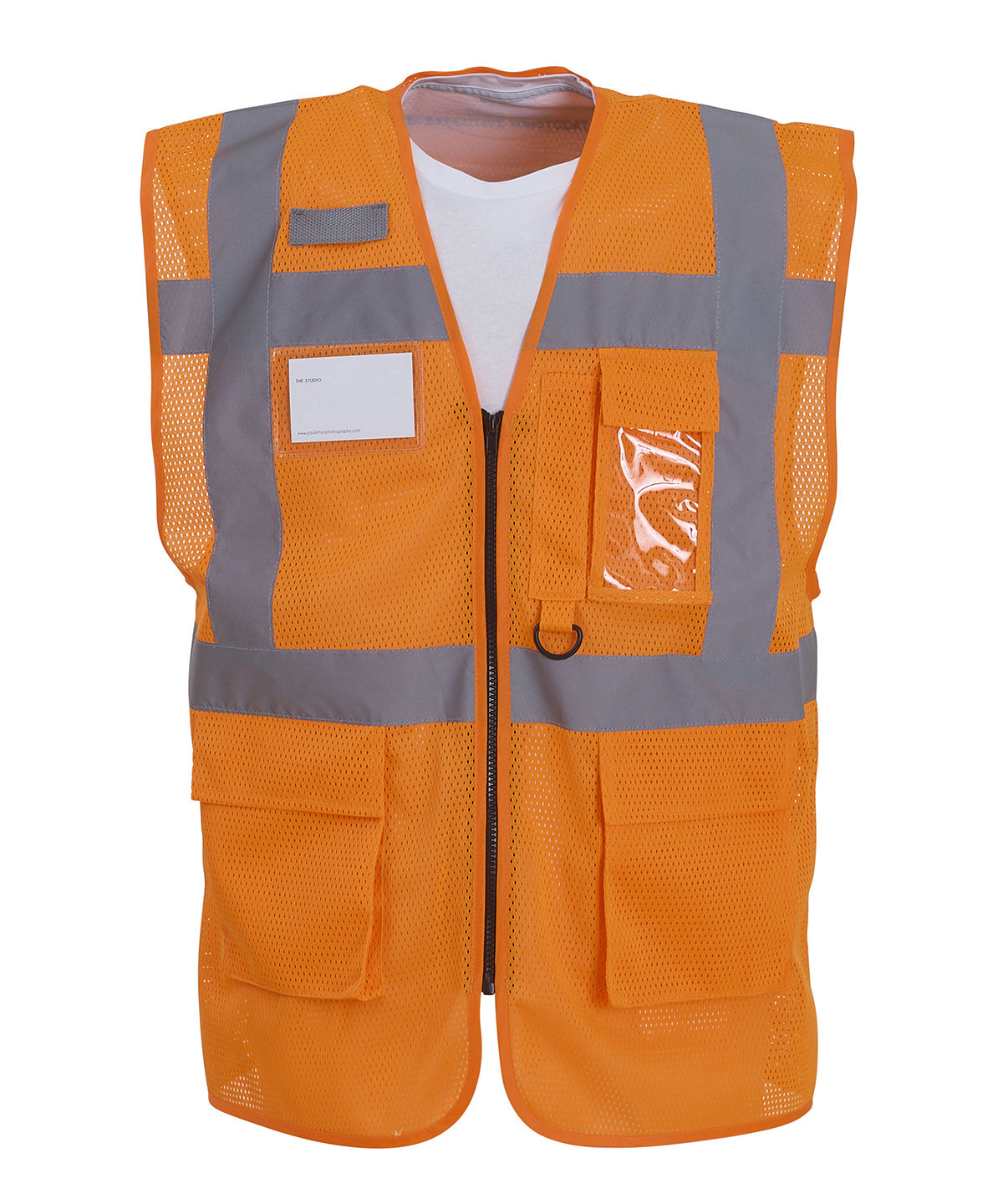 Yoko Hi-vis top cool open-mesh executive waistcoat, lifestyle photo
