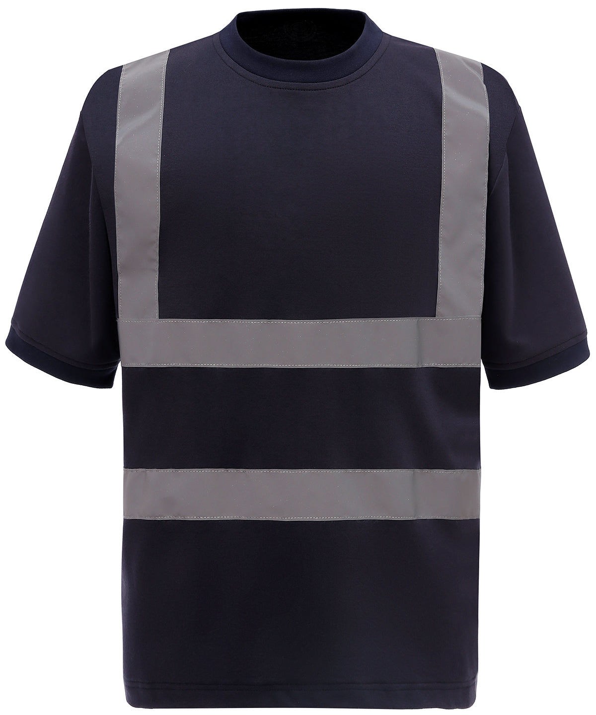 Yoko Hi-vis short sleeve t-shirt in Navy, front view