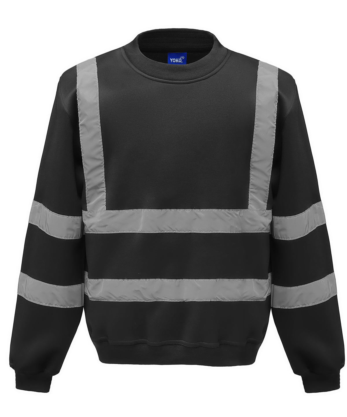 Yoko Hi-vis sweatshirt in Black, front view
