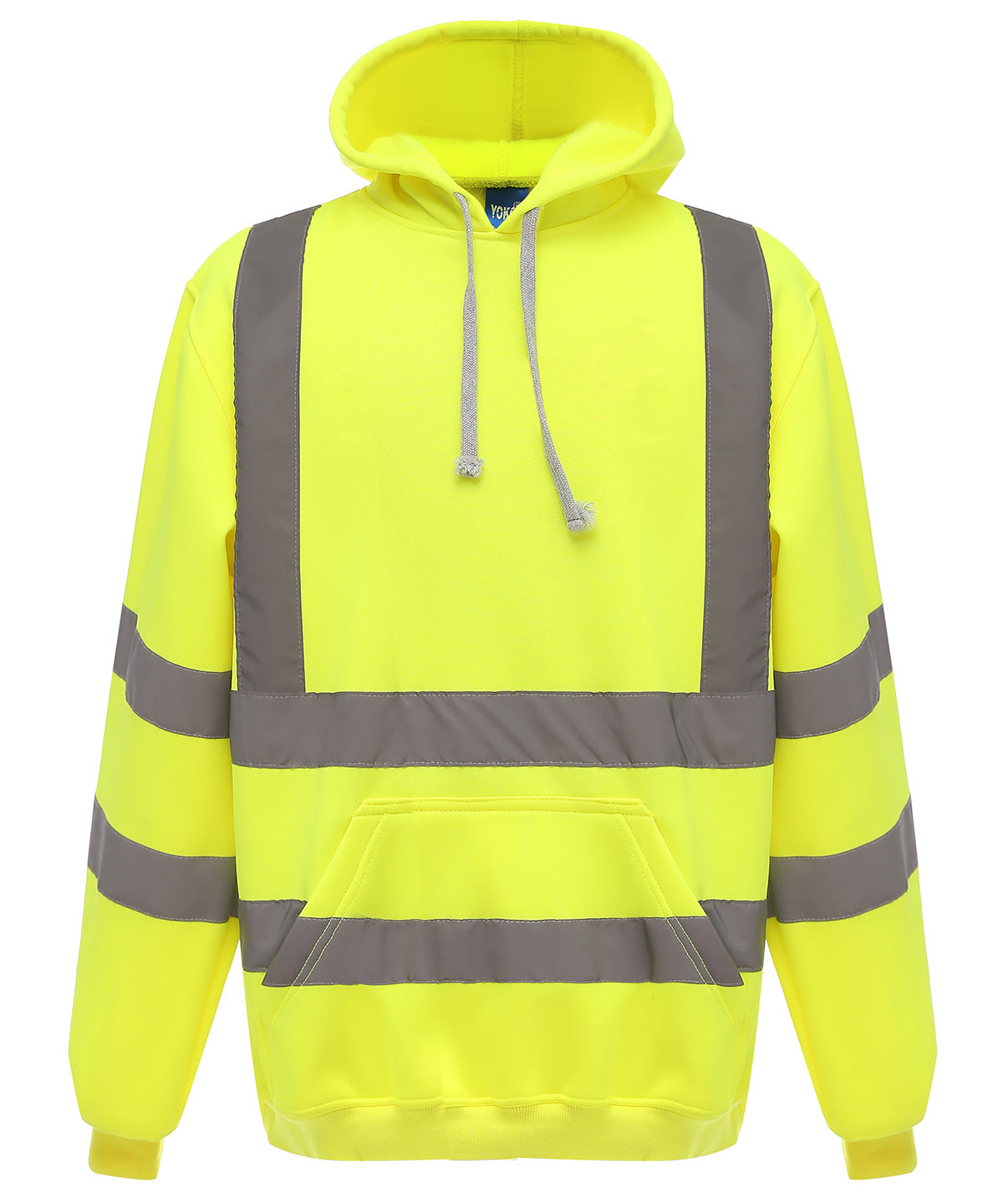 Yoko Hi-vis pull-over hoodie in Yellow, front view