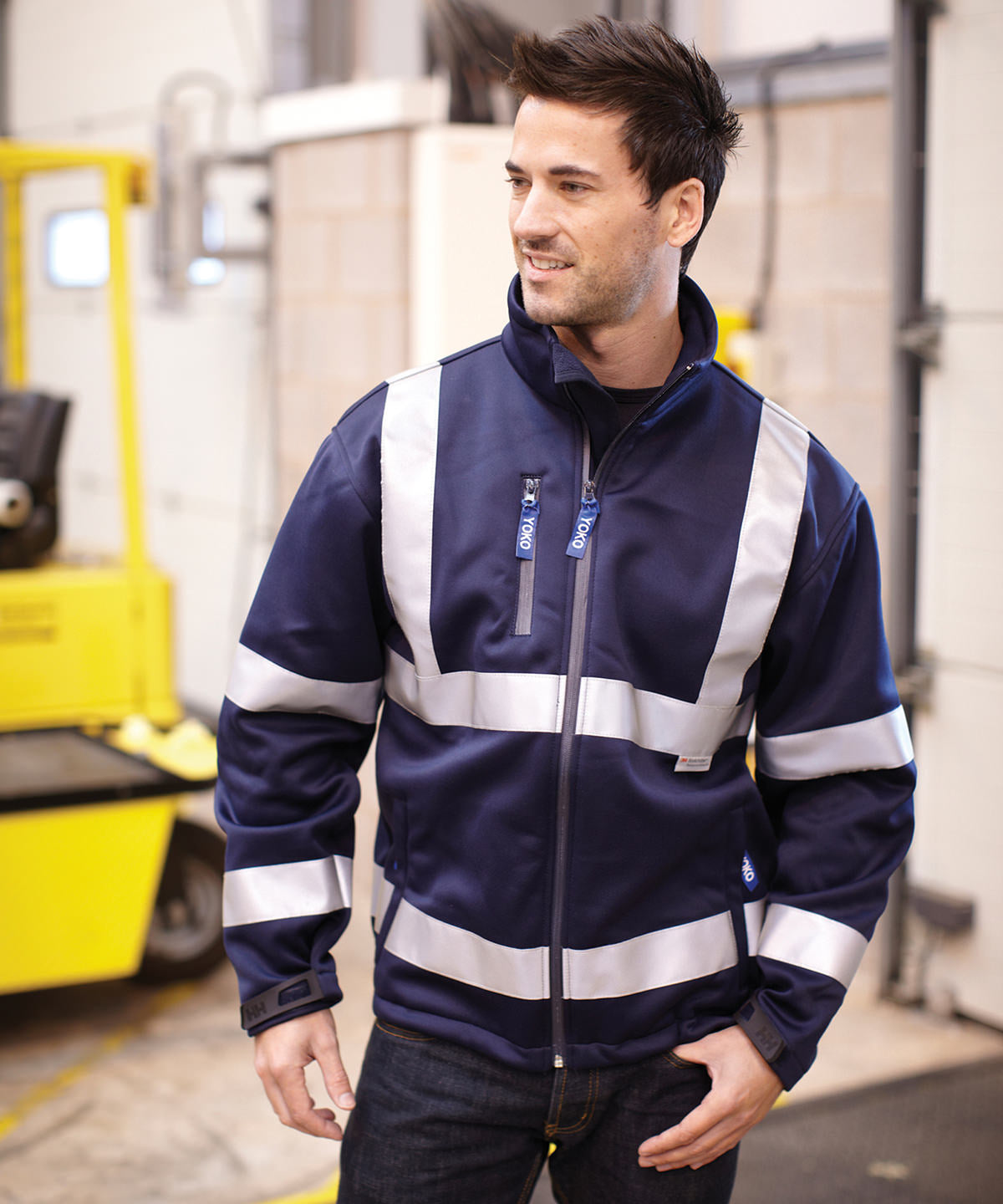 Yoko Hi-vis softshell jacket, lifestyle photo