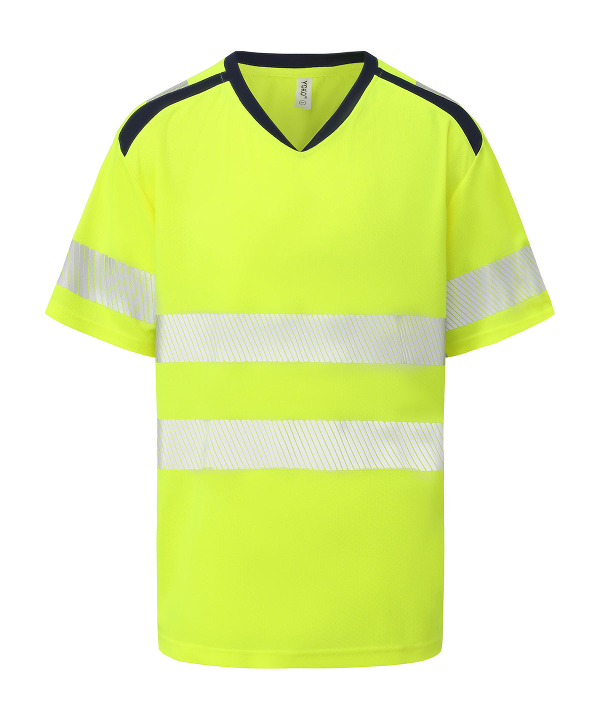 Yoko Hi-vis mandarin collar comfort trim t-shirt, lifestyle photo