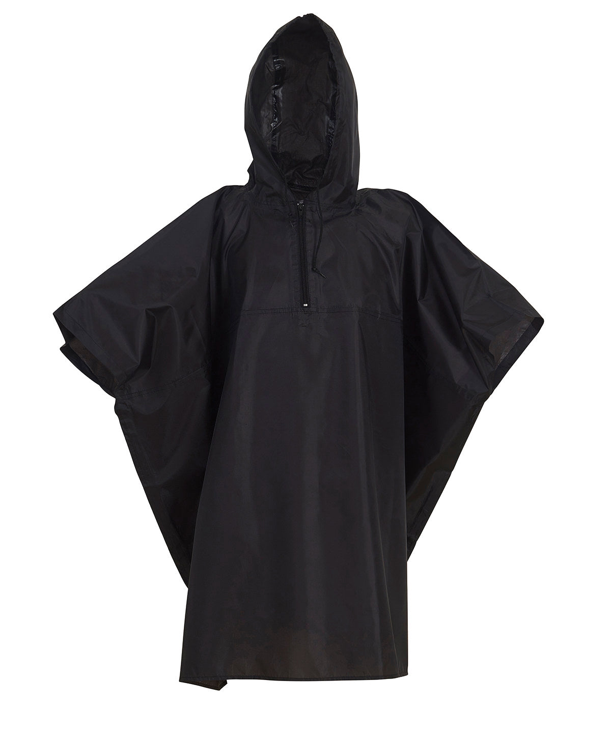 Yoko Promo poncho in Black, front view