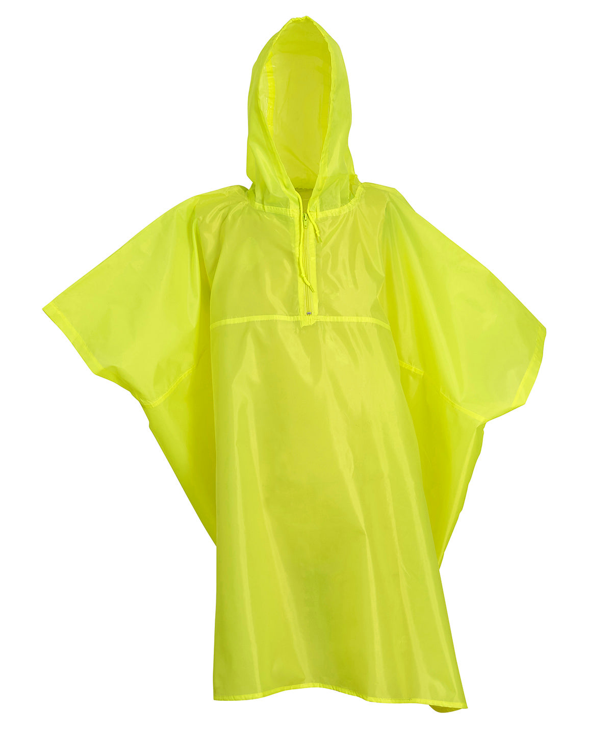 Yoko Promo poncho in Hi-vis Yellow, front view