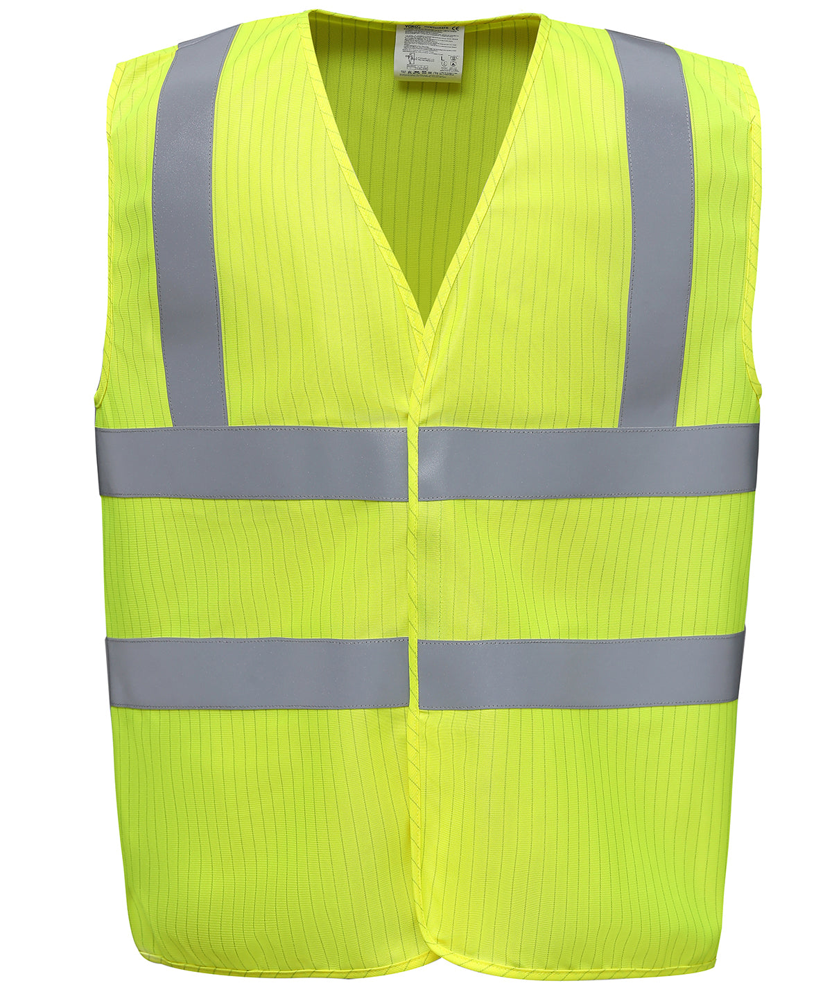 Yoko Hi-vis flame-retardant anti-static waistcoat in Yellow, front view