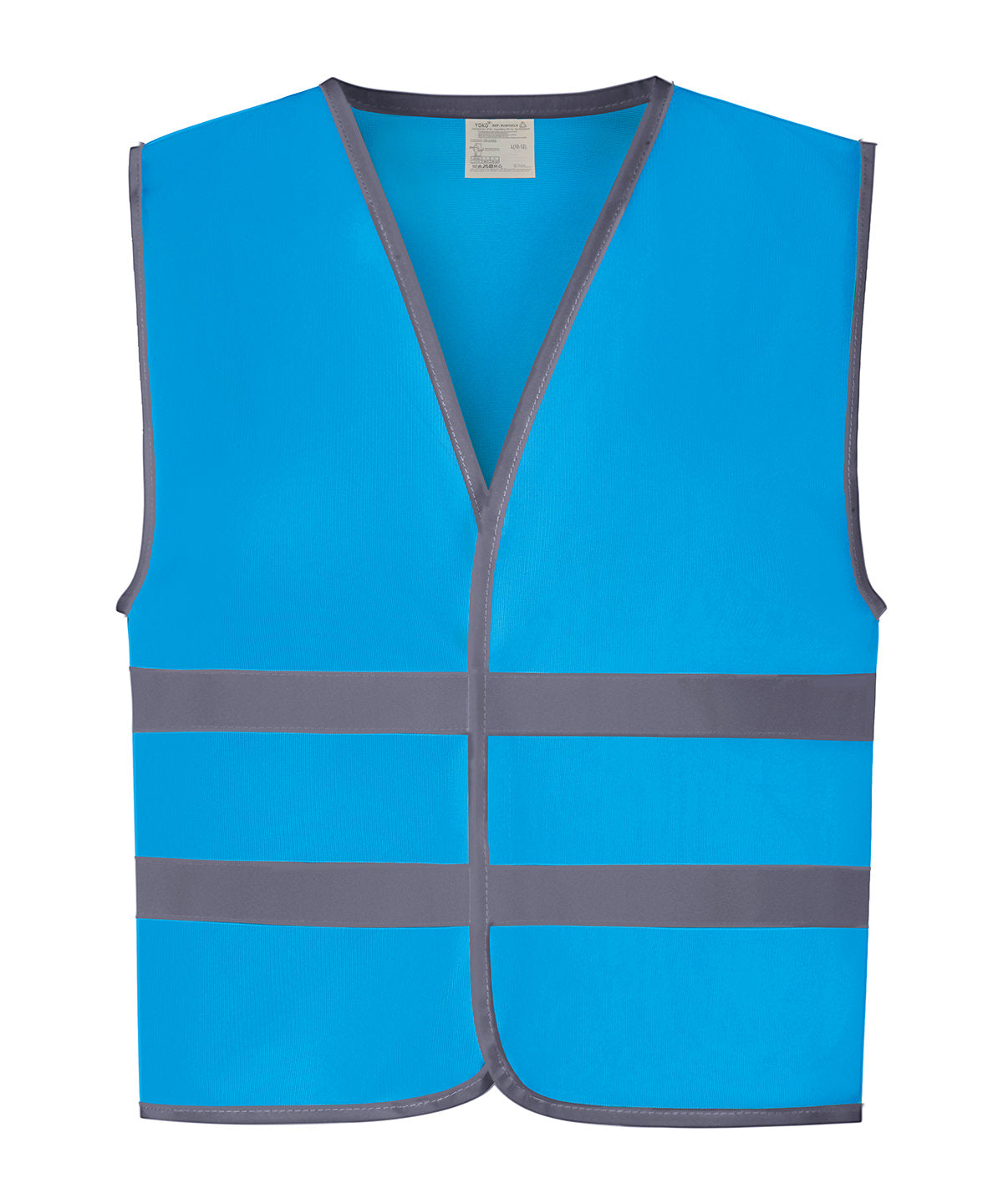Yoko Hi-vis reflective border kids waistcoat in Sapphire, front view