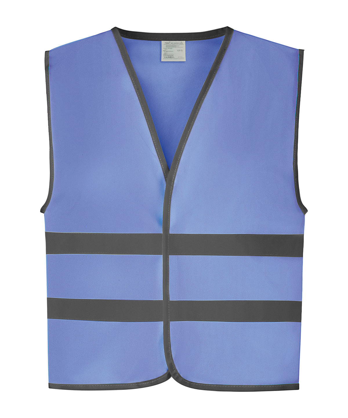 Yoko Hi-vis reflective border kids waistcoat in Sky, front view
