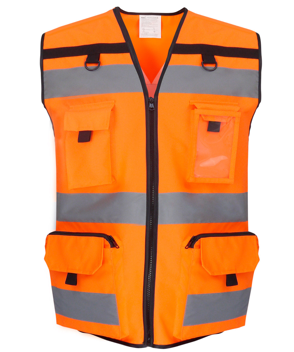 Yoko Hi-vis ripstop tool vest in Hi-vis Orange, front view