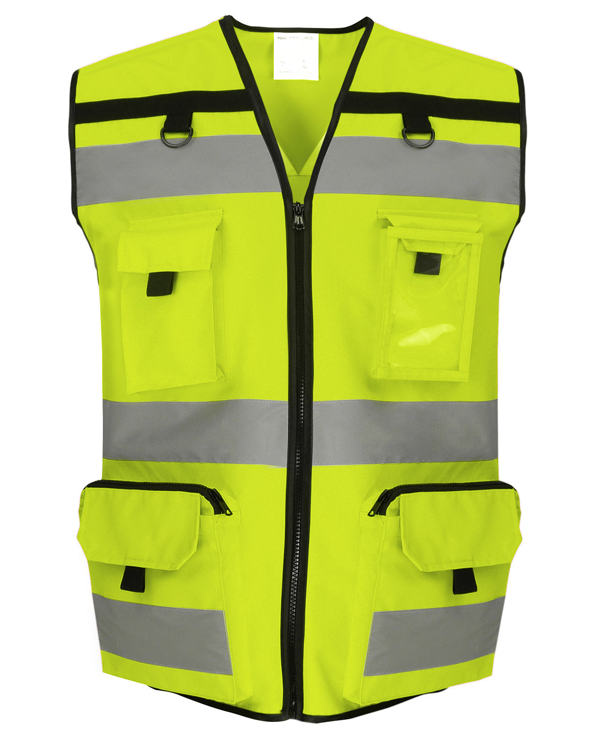 Yoko Hi-vis ripstop tool vest in Hi-vis Yellow, front view