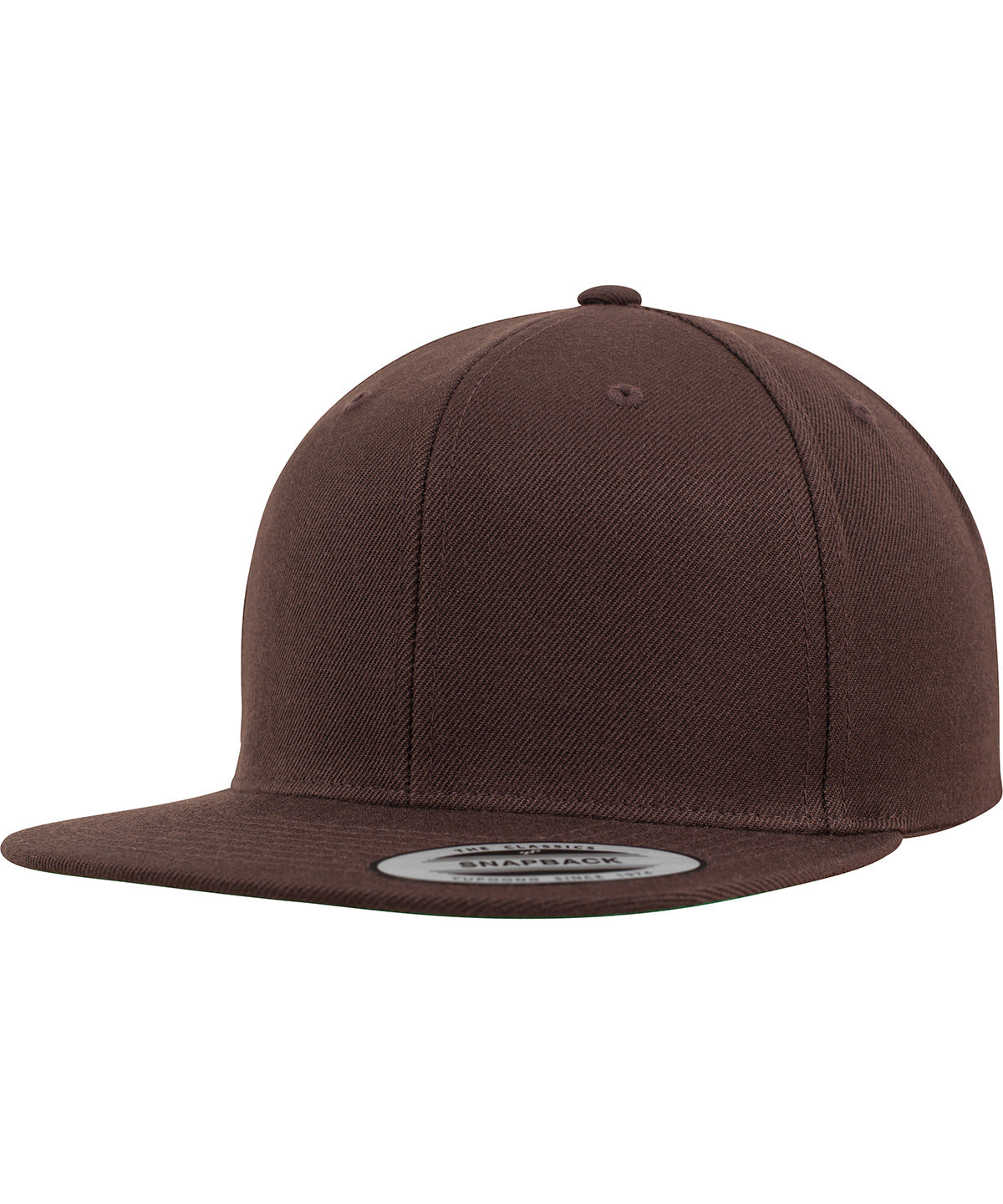 Flexfit by Yupoong The classic snapback in Brown, front view